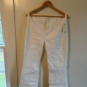 Pilcro Anthropologie White Flared Pants